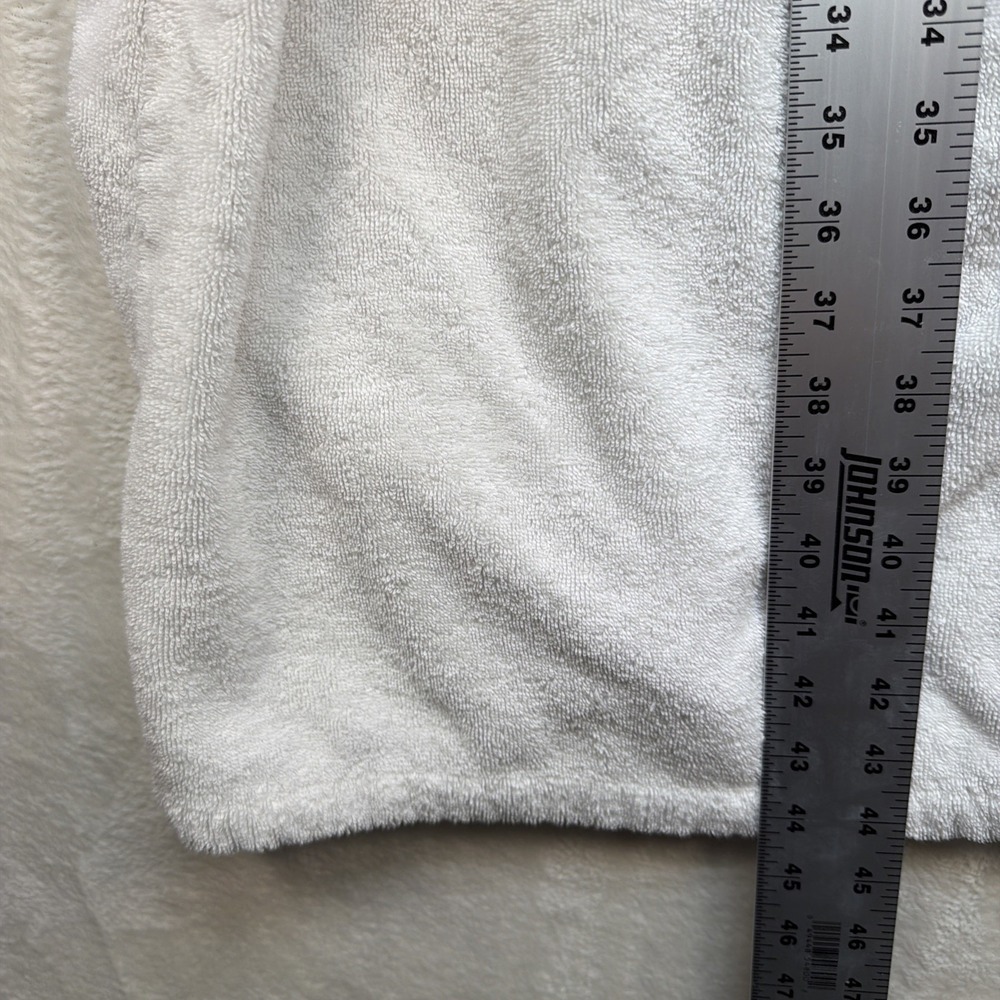 Parachute Terry Cloth Bath Robe Mens Large White Spa Hotel Cotton Belted - Picture 6 of 10